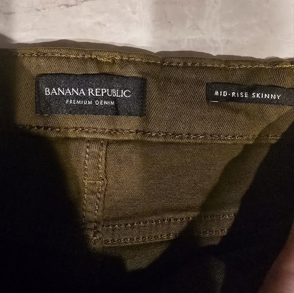 Banana Republic New Olive Green Mid Rise Skinny Utility Jeans Women SZ 30 Long - Picture 8 of 10